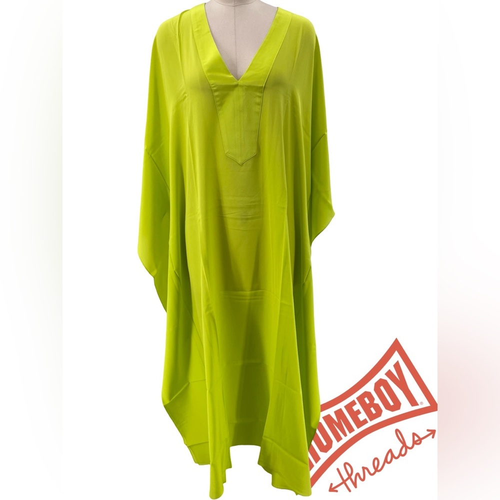 Ocean+Main Lime Green Kaftan Dress